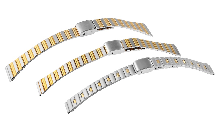 Image 15: 1x, 2x oder 3x Edelstahl-Band für Armbanduhr