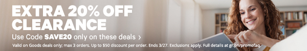 Extra 20% Off Clearance