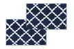 Bibb Home 1-2 Pack Trellis Micro Shag Bath Rugs - Second Medium