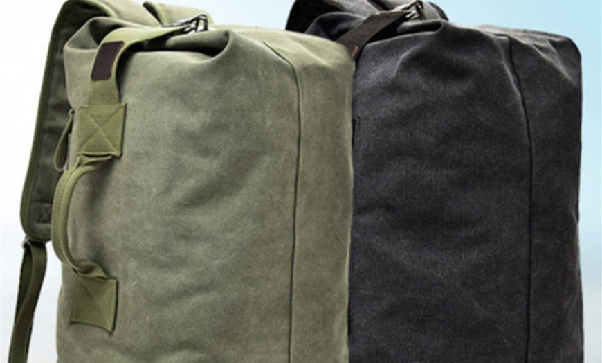 Image 6: Canvas Utility Backpack