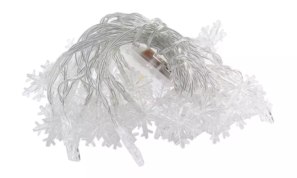 1x oder 2x Schneeflocken-Lichterkette