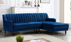 Portola Velvet Corner Sofa