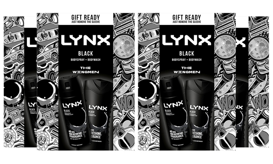 Image 4: Lynx Black Body Spray and Body Wash Duo Gift Set for Him