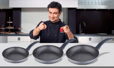 Set de 3 poêles Bergner, collection Orion, en aluminium forgé