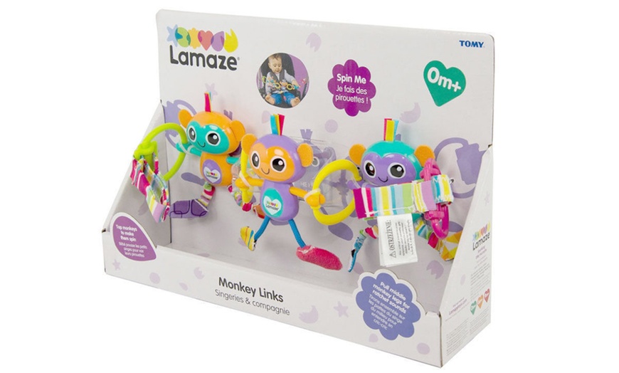 Image 3: Lamaze Monkey Links Pram Baby Toy