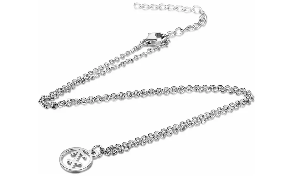 Collier astrologique en acier inoxydable, doré ou argent