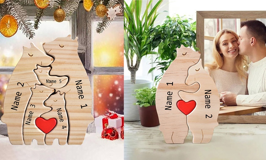 Image 9: Create a Personalized Wooden Family Puzzle with Your Names! 