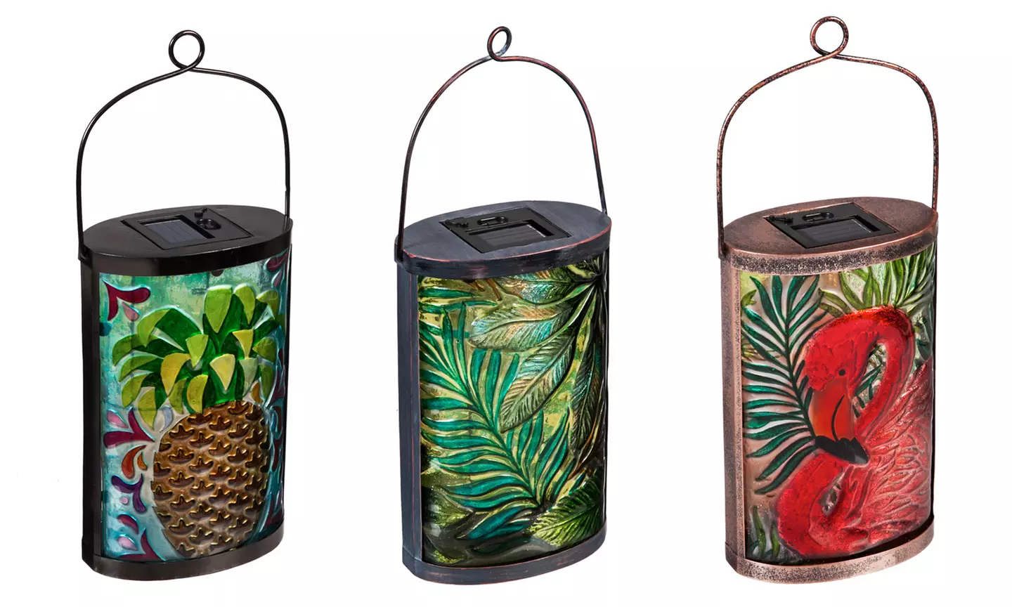 Solar Glass Hanging Lanterns (2- or 3-Pack) - Image 6