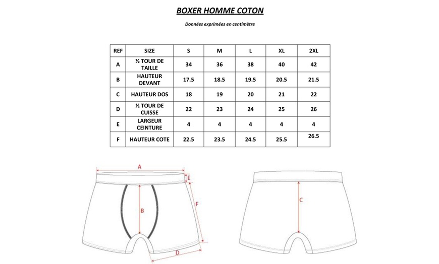 Image 2: Lot de 5 ou 10 boxers en coton KM pour homme