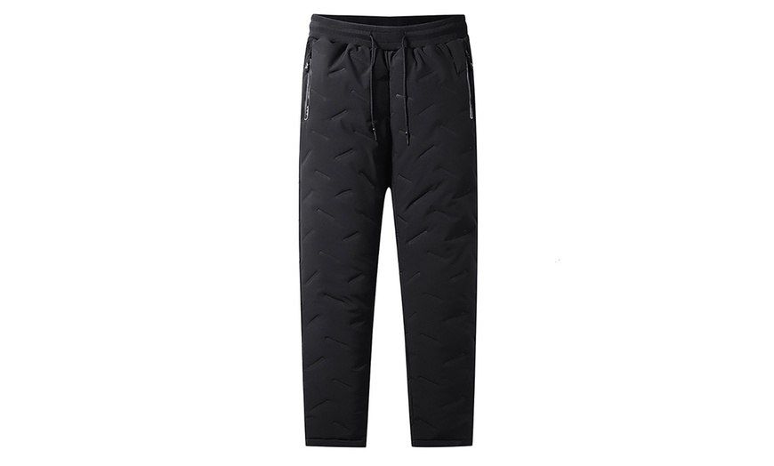 Image 6: Men's Fleece-Lined Sweatpants