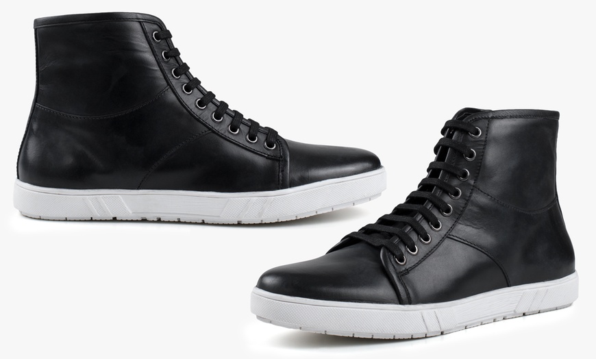 Image 15: Redfoot Men's Leather High Tops