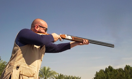 With over- and under-12-gauge shotgun: clay pigeon shooting lesson