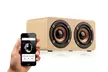 Haut-parleur Bluetooth surround 3D en bois avec un subwoofer profond et mains libres avec carte microSD 32 Go en option - Second Medium