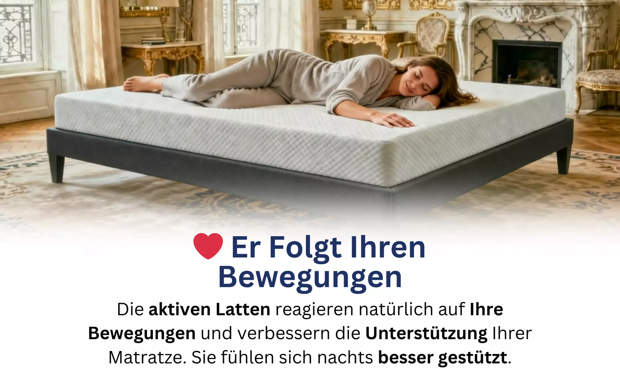 Bettgestell ANTHRA opt. mit Matratze