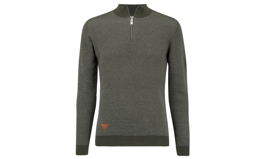 Image 5: Men's Zip Neck Jumper