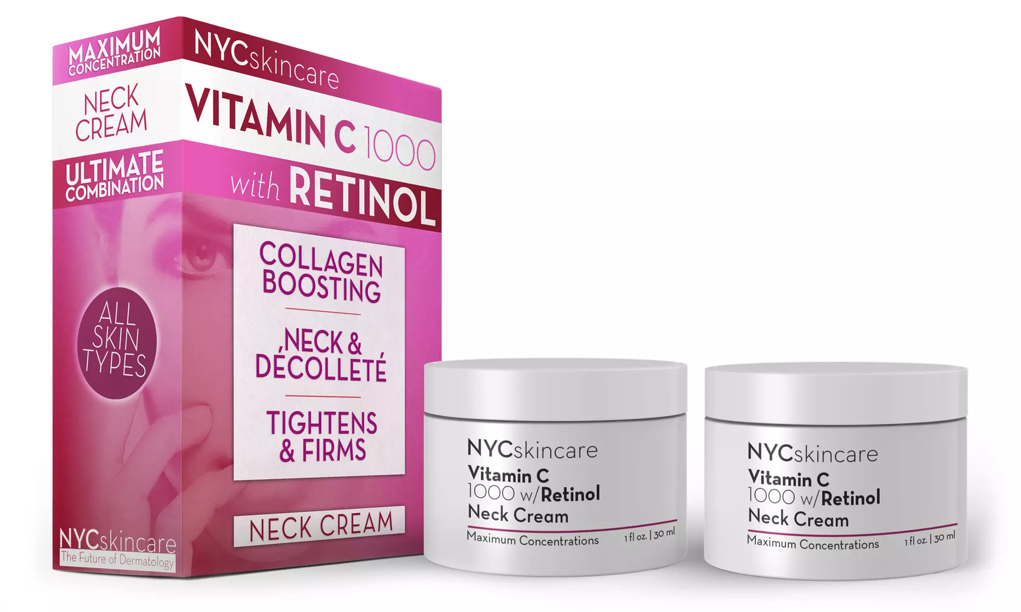 NYCskincare Vitamin C 1000 with Retinol Neck Cream (2-Pack) - Primary Image