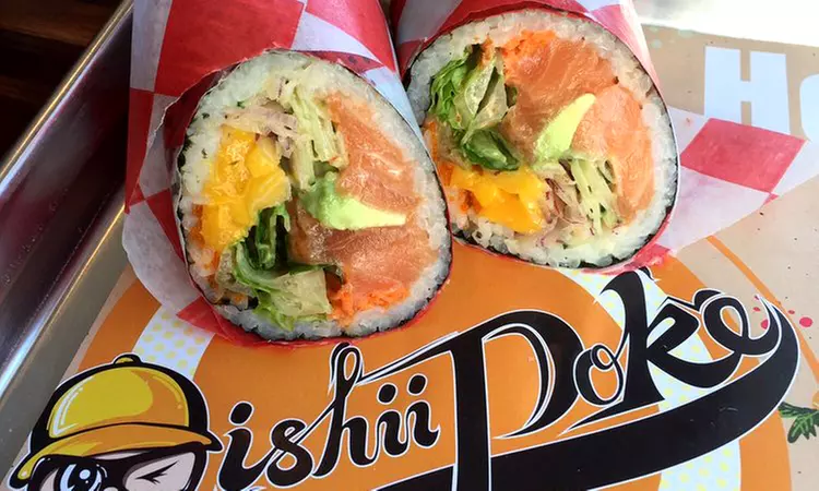 Sushi Burritos or $9 for $15 Worth of Poke Bowls at Oishii Poke - Primary Image