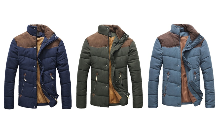 Up To 54% Off Men's Shoulder Padded Jacket | Groupon