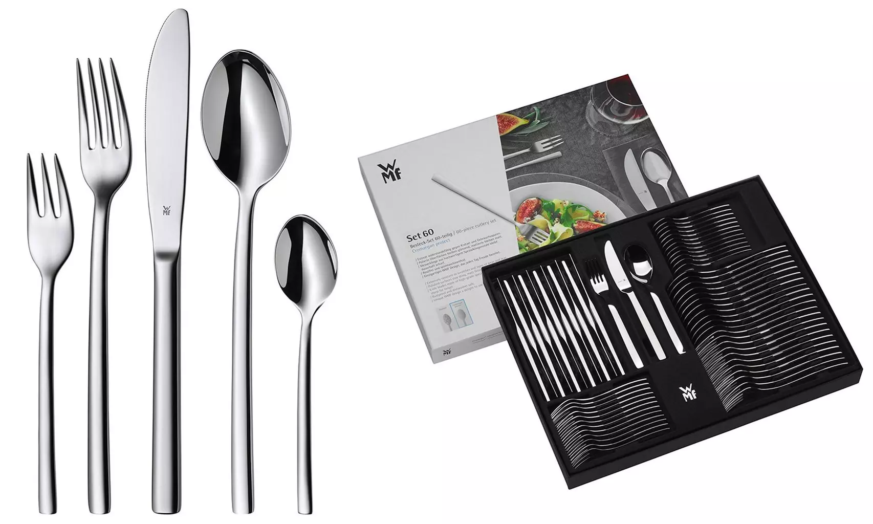 WMF 60-tlg. Besteck-Set MIAMI in Silber - Primary Image