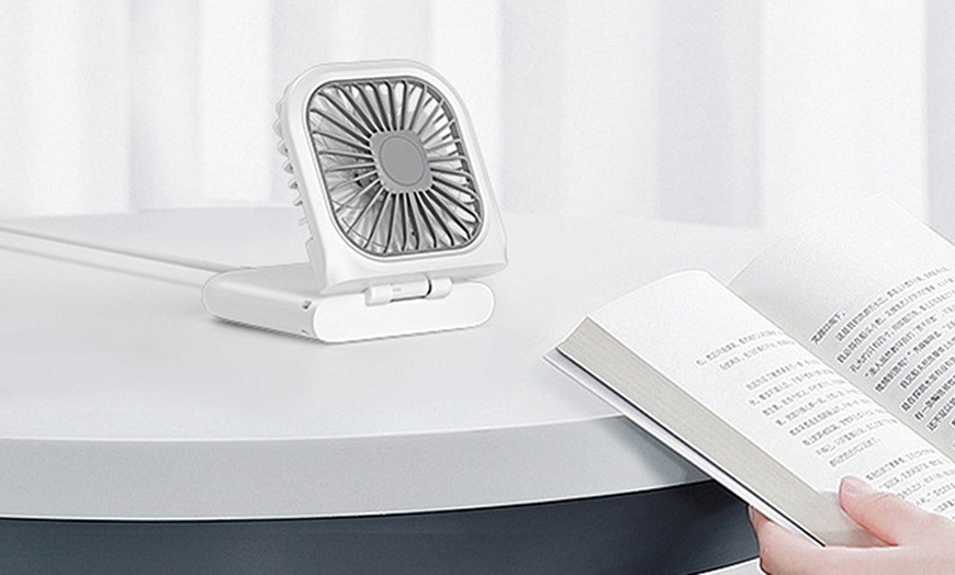 Image 3: Portable Folding Fan