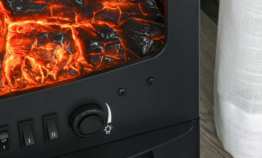 Image 9: HomCom Indoor Fireplace Heater