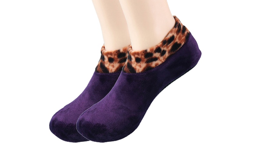 Image 17: Women's Non-Slip Fleece Thermal Socks