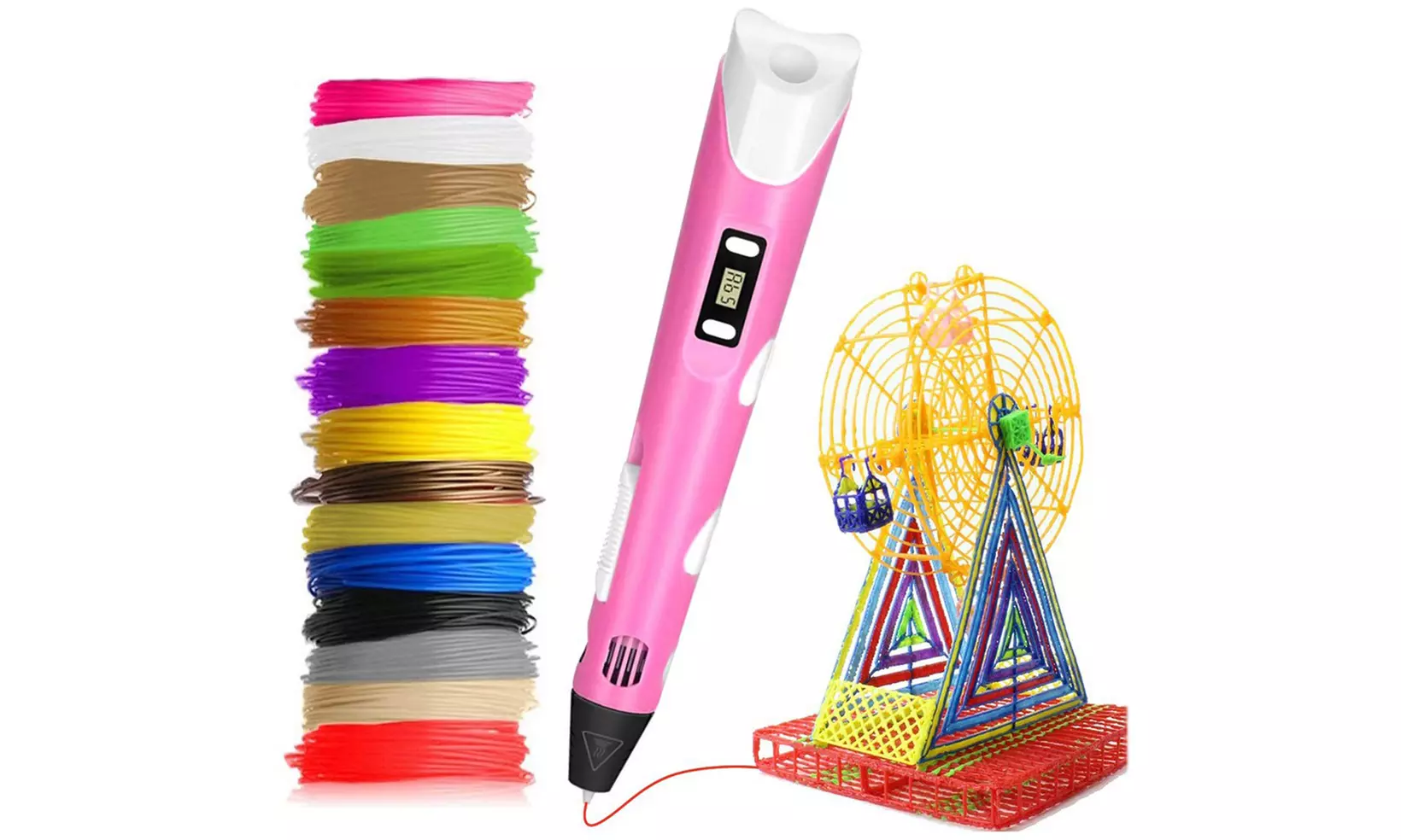 Stylo d'impression 3D avec filaments colorés