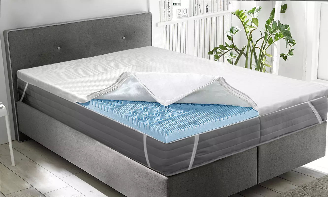 Surmatelas Protect 7 zones, déhousable, mémoire de forme avec particules de gel de Sampur - Primary Image