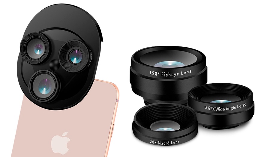 Image 4: Three-in-One Phone Camera Lens