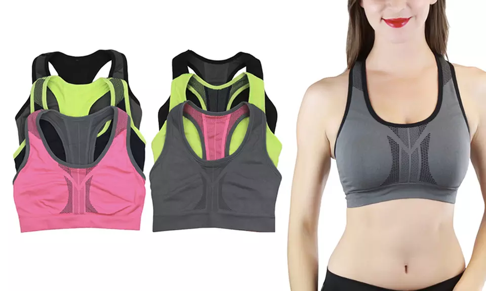 Power Sport Reversible High Compression Sports Bras (3-Pack) - Primary Image