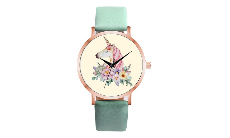 Image 7: Unicorn Print Dial Watch