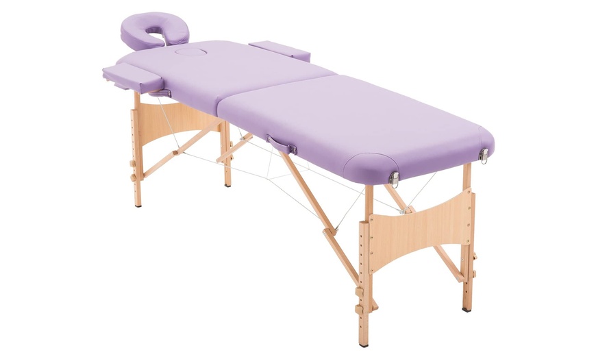 Image 12: HomCom Foldable Massage Table