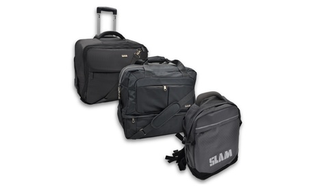 Trolley, borsone sportivo e zaino da moto Slam, acquistabili in set unico o separatamente