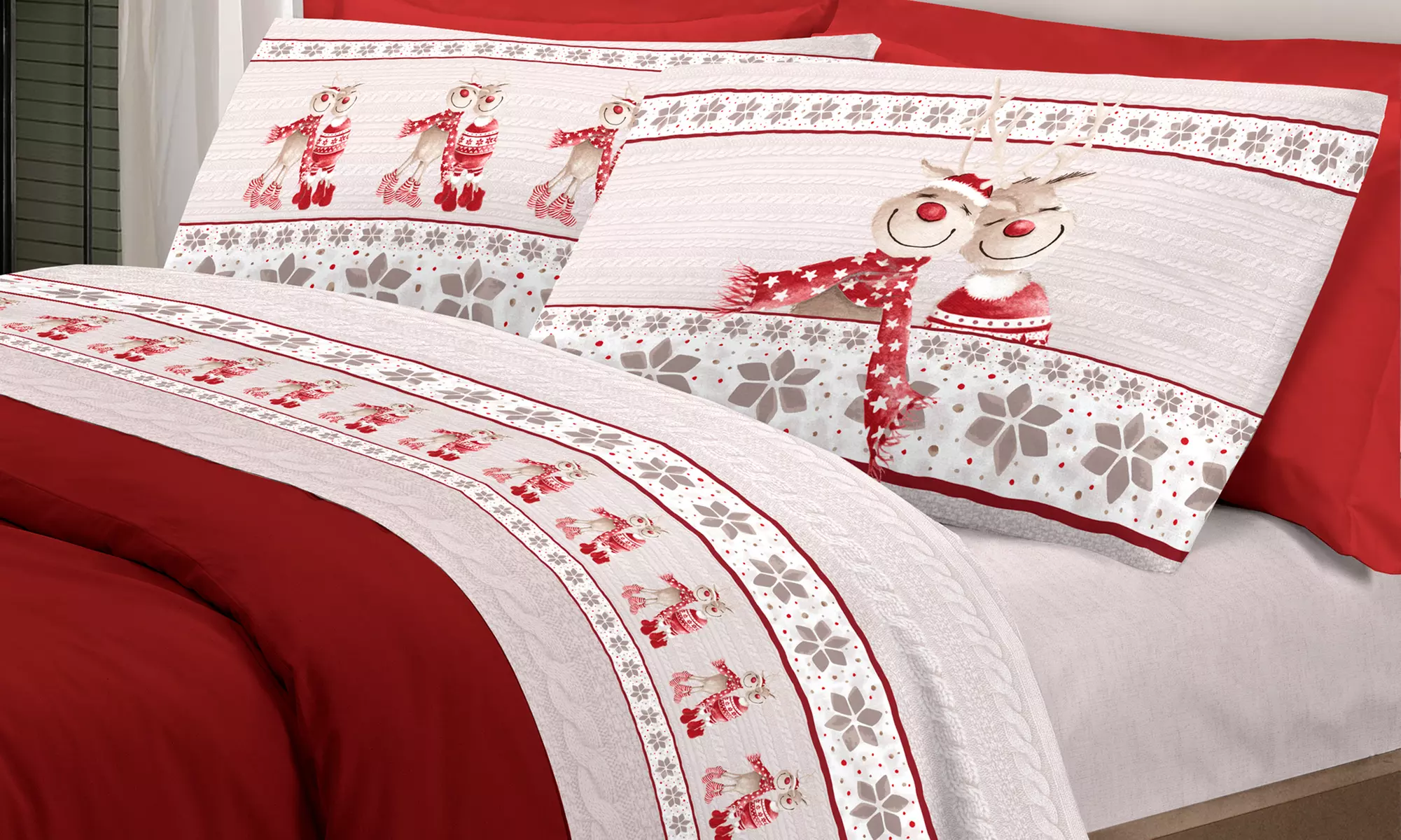 Completi Lenzuola Flanella Fantasie Invernali, Natalizie