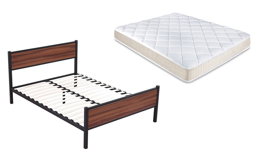 Image 19: Lit style industriel Texas, matelas en option, Sampur