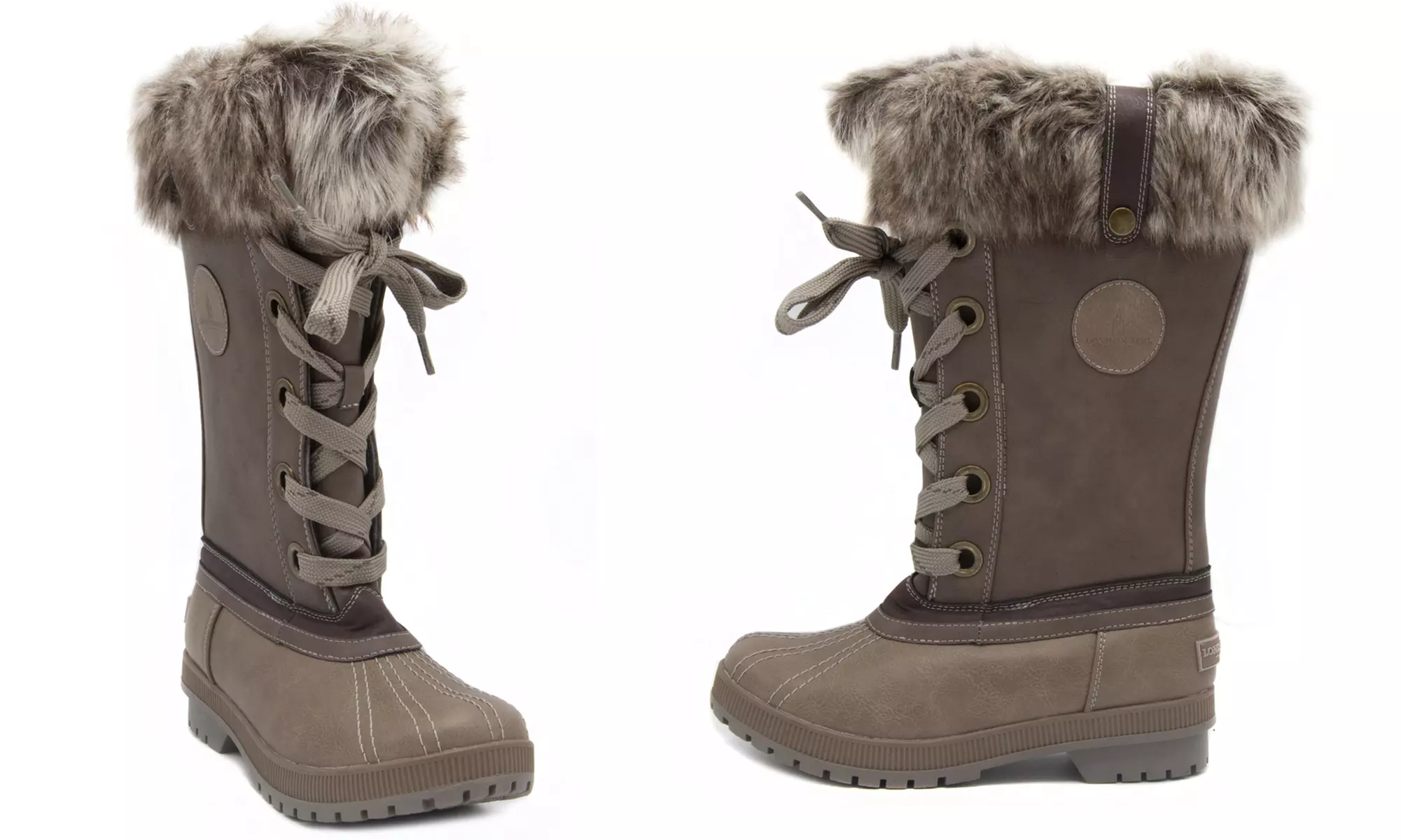 London Fog Women's Fur Snow Boots - Second Medium
