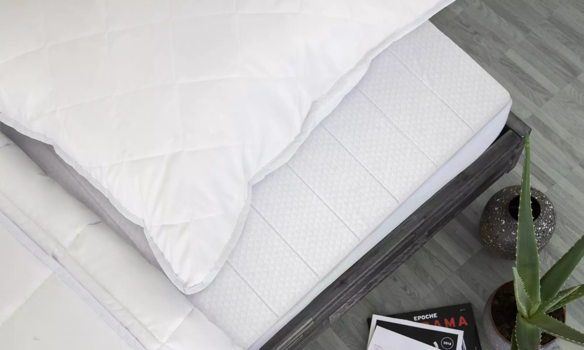 Surmatelas 5 cm composé d’une mousse de gel recouverte par une housse en microfibre - Image 6