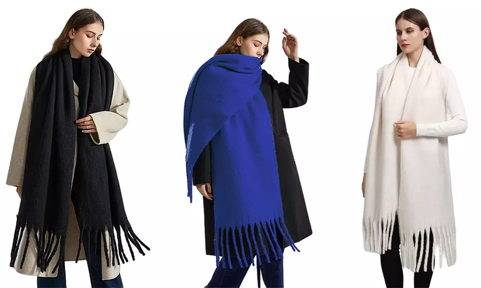 Chunky Winter Tassel Scarf