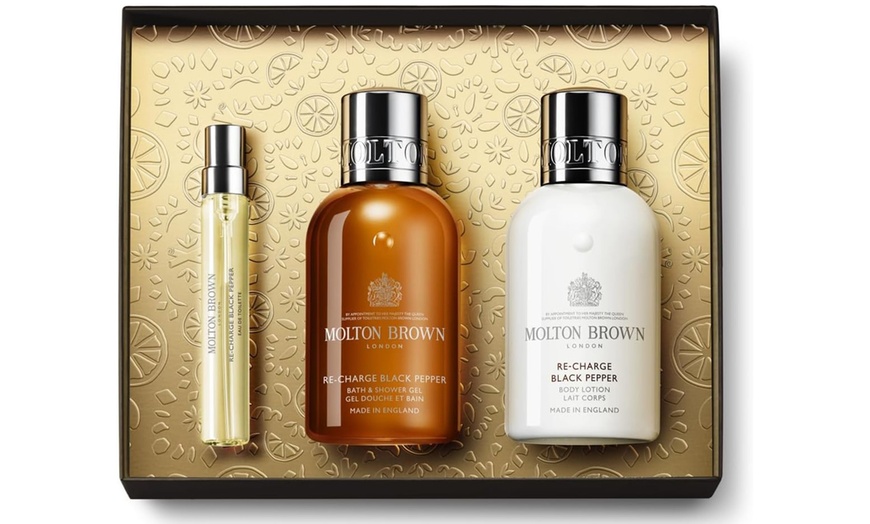 Image 1: Molton Brown Re-charge Black Pepper Travel Trio Gift Set