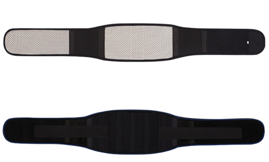 Image 2: Adjustable Self-Heating Magnetic Waist Belt