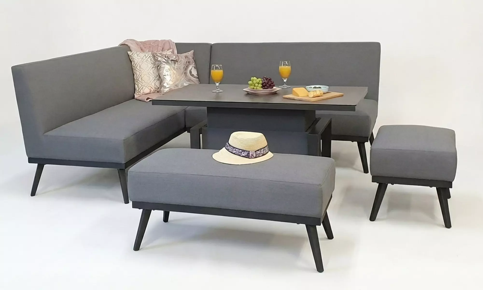 Kansas Fabric Sofa Dining Sets with Protective Covers