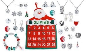 Personalised Jewellery Advent Calendar with Crystals From Swarovski®