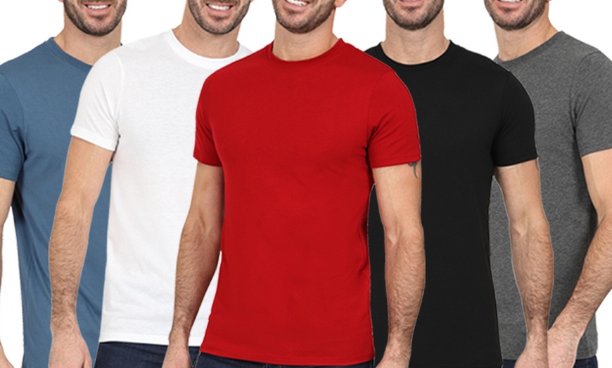 Image 1: 5er-Pack Herren einfarbige Rundhals-T-Shirts