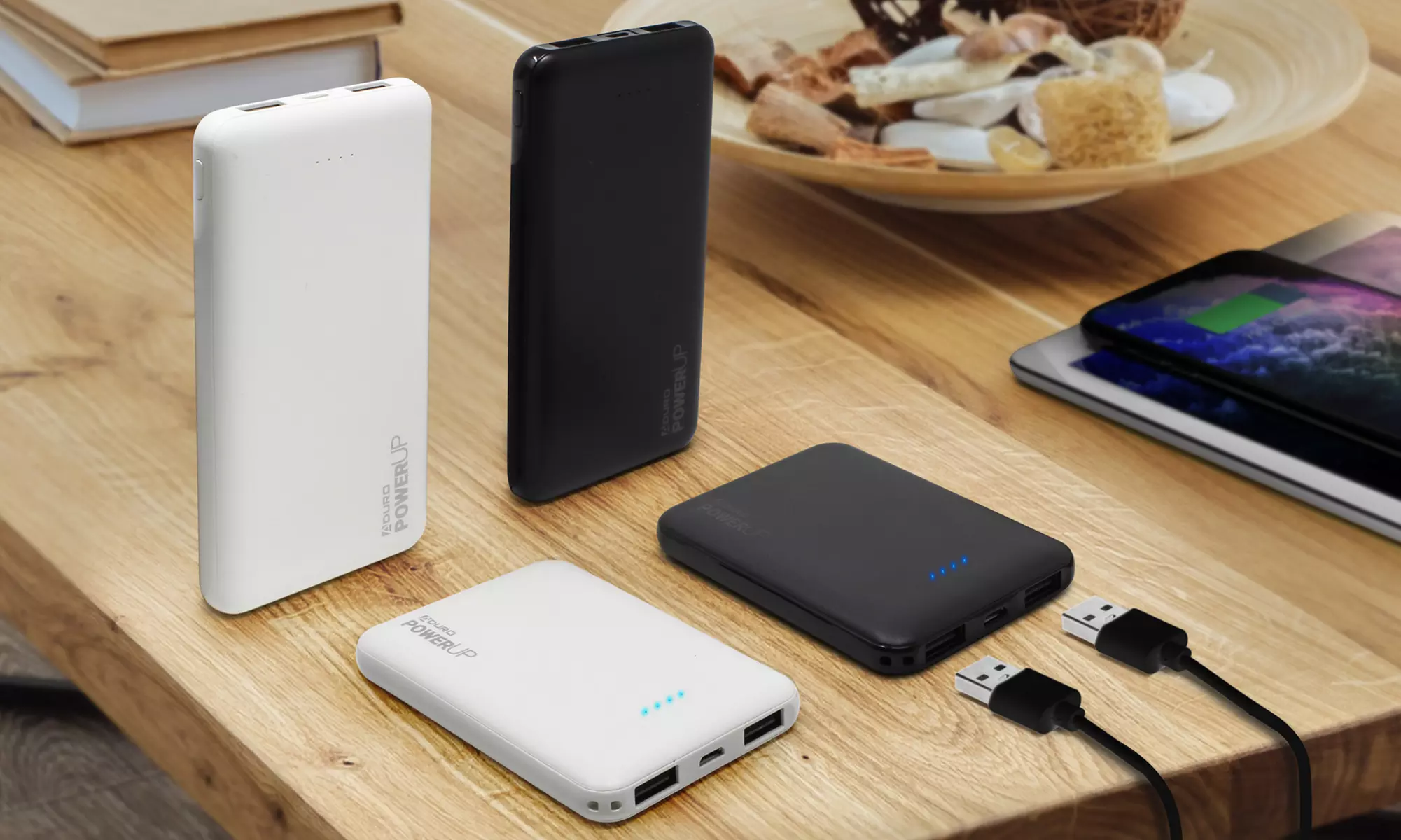 Aduro PowerUp Ultra Slim Dual USB Portable Backup Battery (1- or 2-Pack) - Primary Image