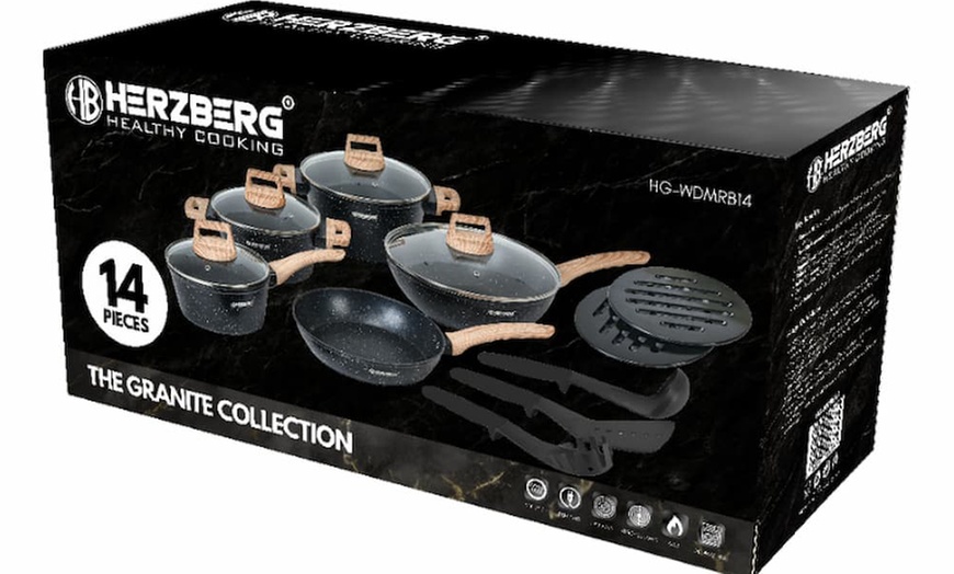 Image 11: Herzberg 14- oder 15-teiliges Kochgeschirr-Set