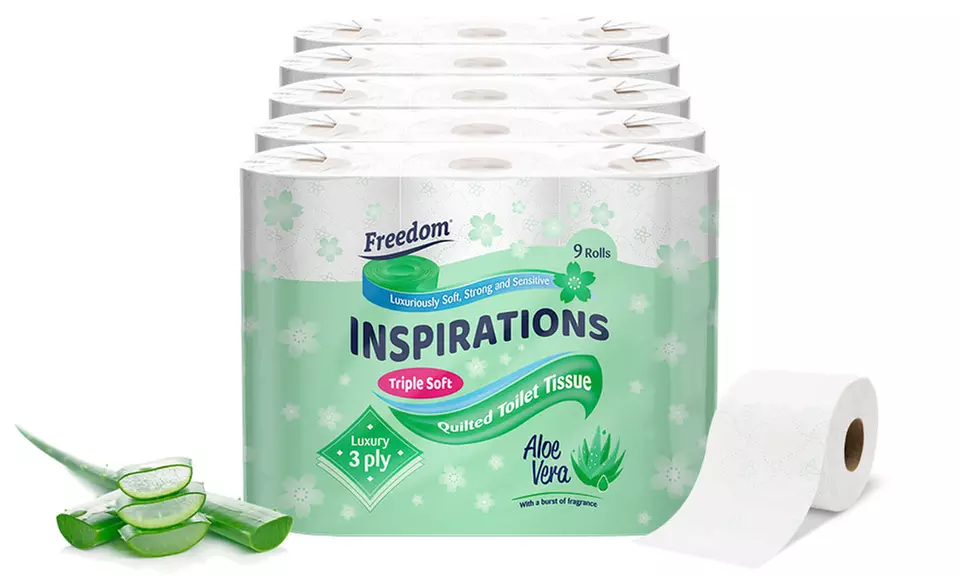 45, 90 or 135 Rolls of Freedom Three-Ply Toilet Paper