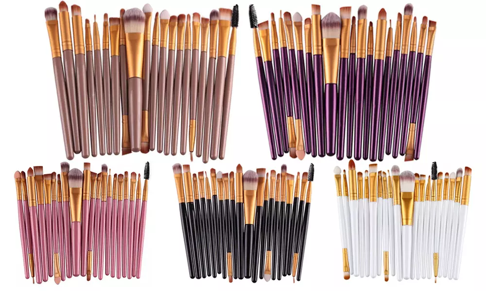 1x, 2x oder 3x professionelles 20-tlg. Make-up-Pinsel-Set in der Farbe nach Wahl - Primary Image