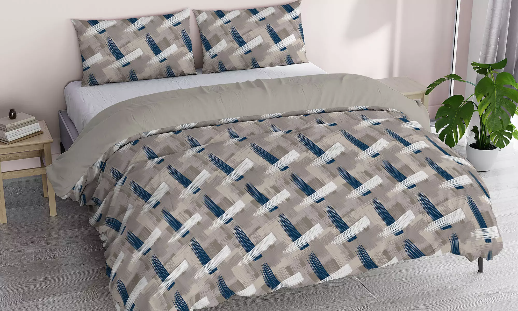 Ensemble de literie fantaisie, effet "peau de pêche"