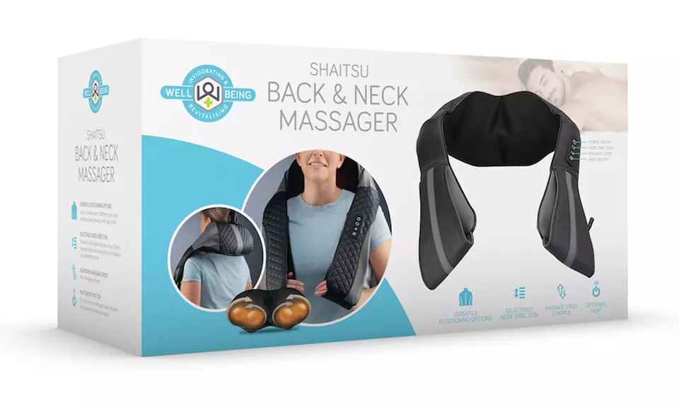 Wellbeing Ergonomic Shiatsu Back and Neck Massager - Second Medium