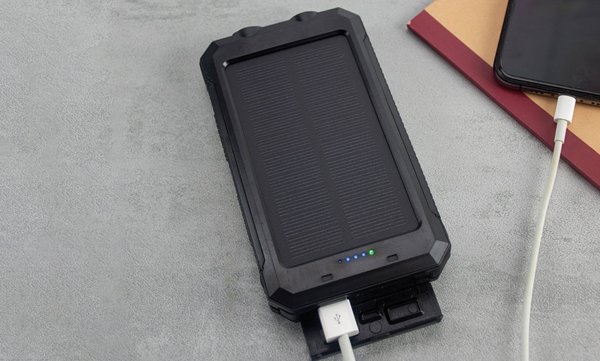 Image 2: Red5 Solaris 10,000 mAh Solar Power Bank with Torch and Compass
